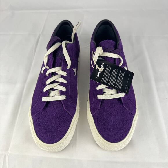Converse One Star Low Top Unisex Sneakers Size 10.5 Purple Suede White Star Logo - Picture 4 of 15